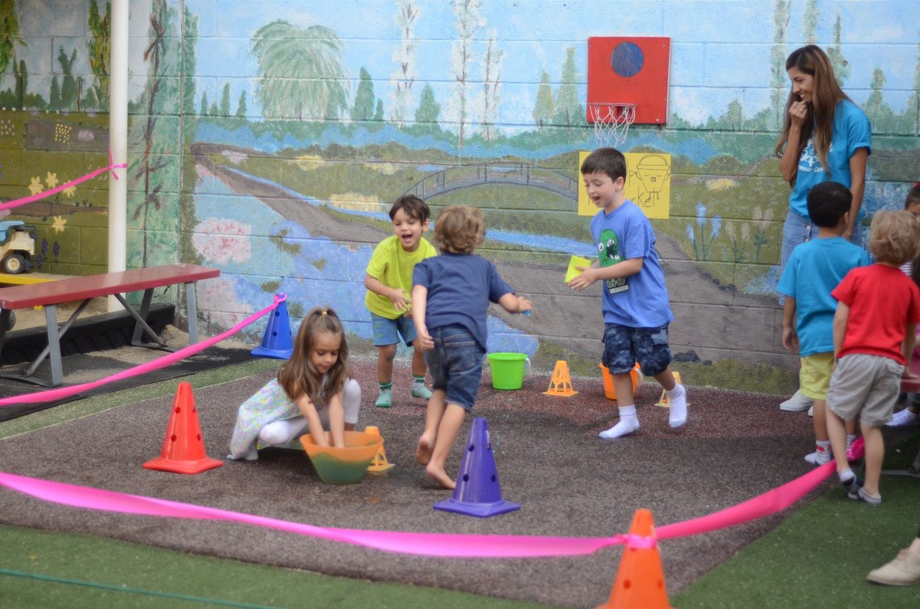 The large outdoor playground and play areas at Creative Center for Children